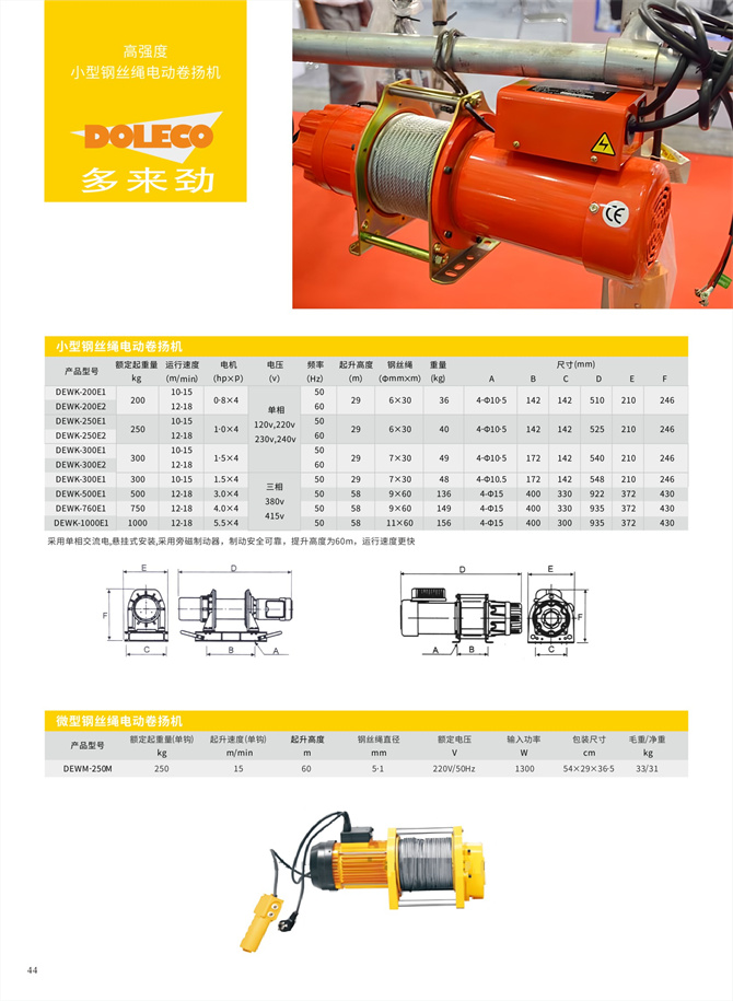 Electric winches