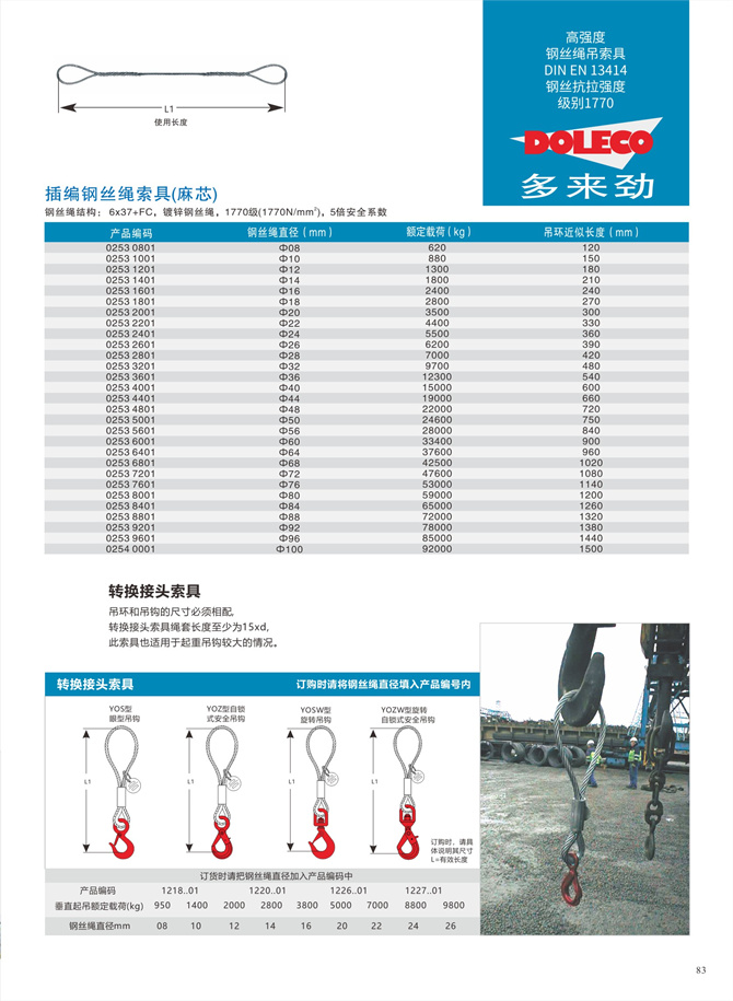 Wire rope conversion joint