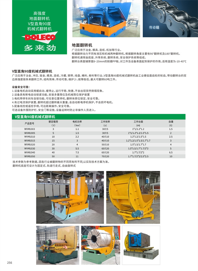 90°and 180°mechanical ground turning machine