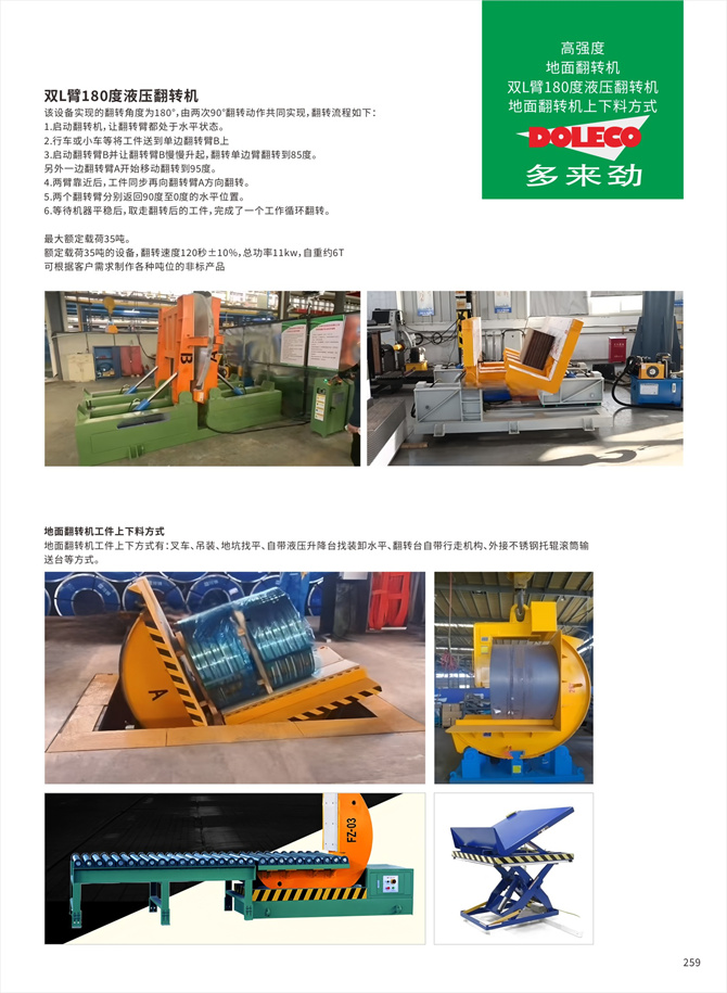 90°and 180°hydraulic ground turning machine