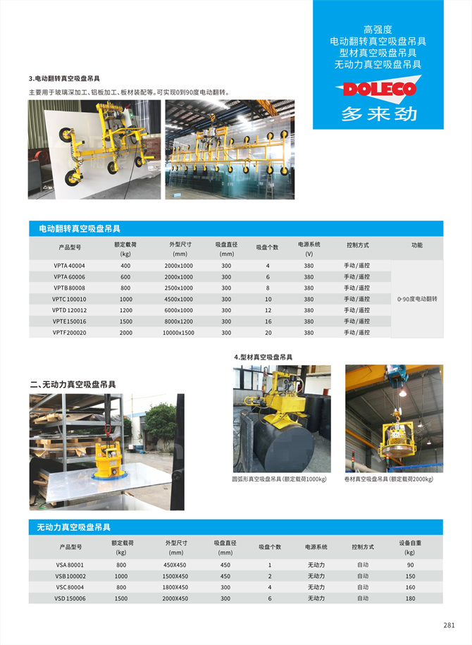 Flipping vacuum  lifting device