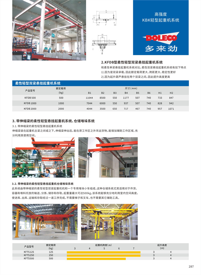 Flexible Single/Double beam Suspension Cranes