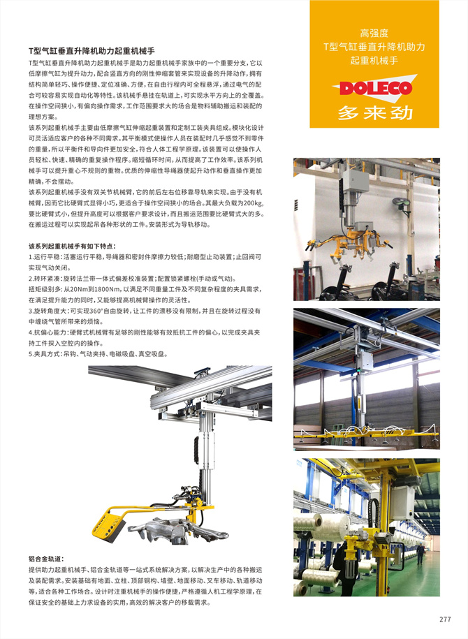 Cylinder balance assisted workstation crane manipulator