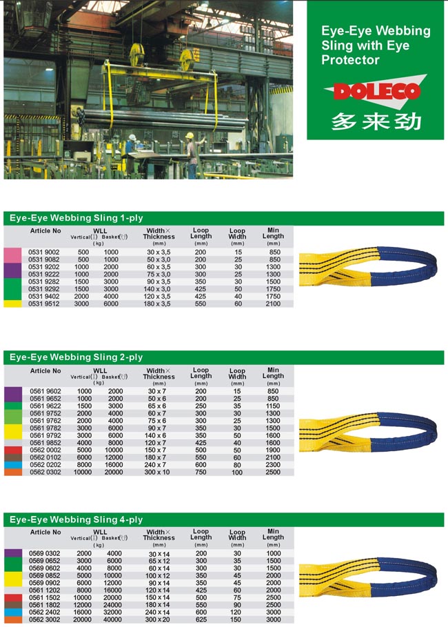 Eye-eye webbing sling