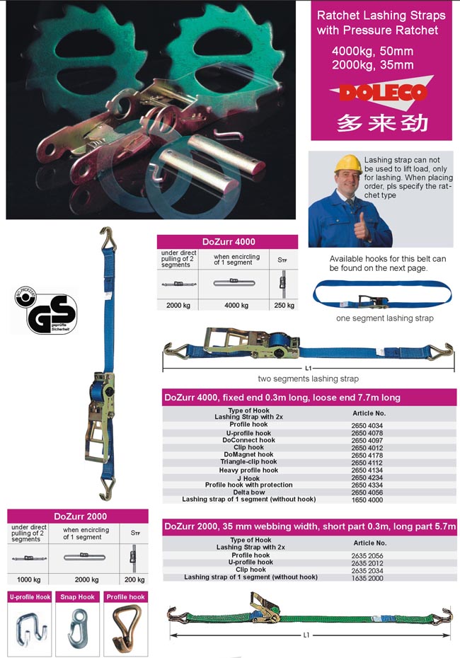 Textile lashing strap