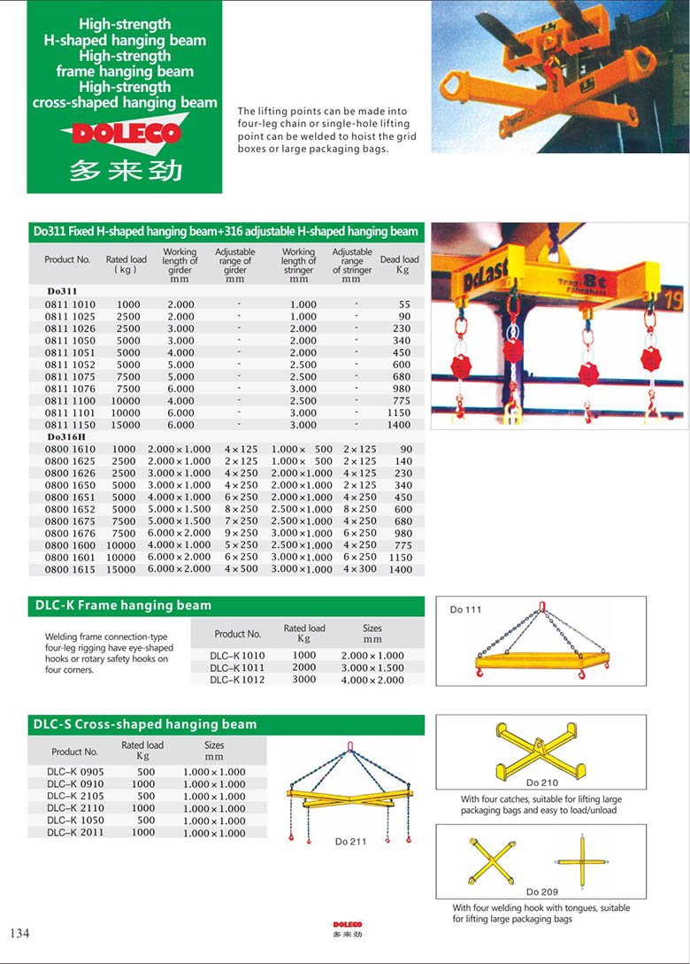 H and 十 shaped lifting beams