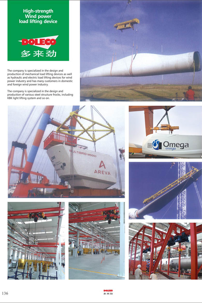 Lifting equipment for wind & nuclear power