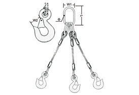 Pressed Wire Rope Slings Three Legs