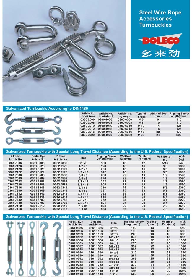 Turnbuckles and Other Accessories