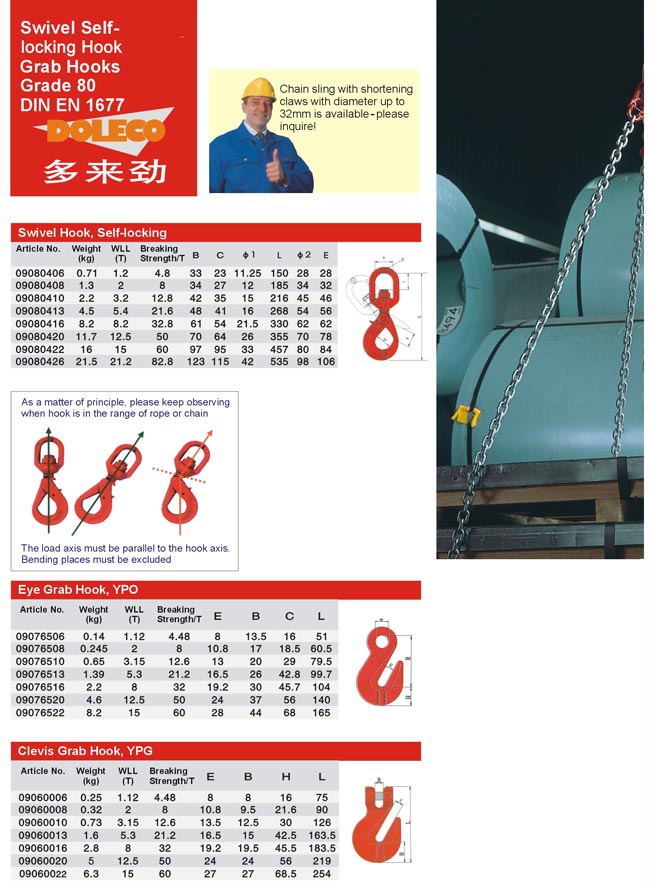 Swivel Self-Locking Hooks