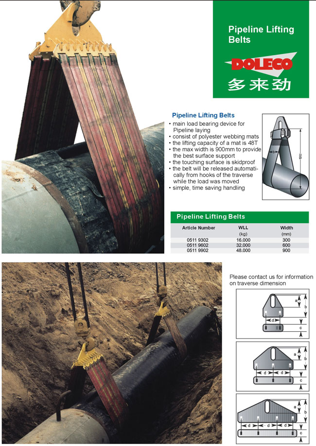 Pipeline Lifting Belts