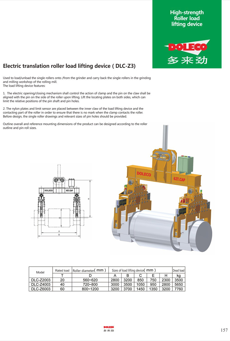 Roller load lifting device